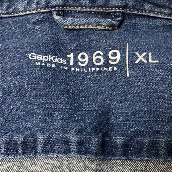 GapKids Button-Up Jean Jacket XL - Picture 3 of 8